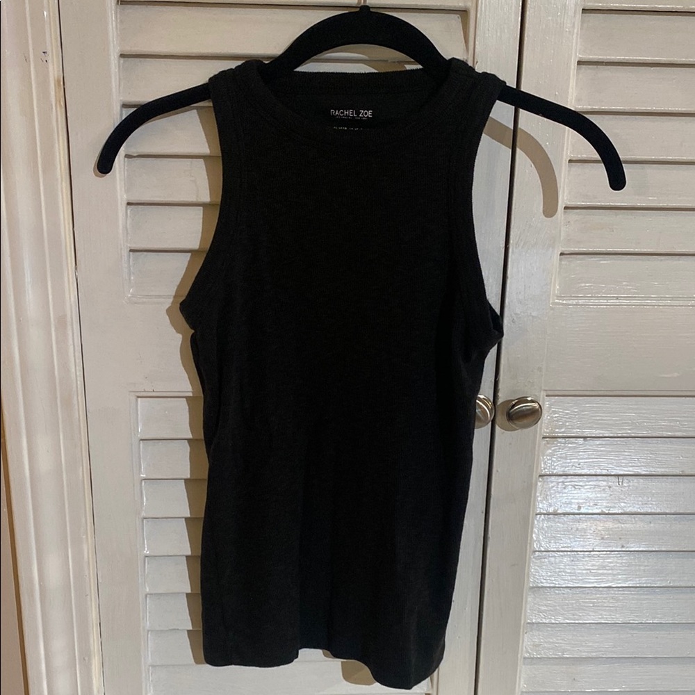 Rachel Zoe Black Fitted Sleeveless Tank Top